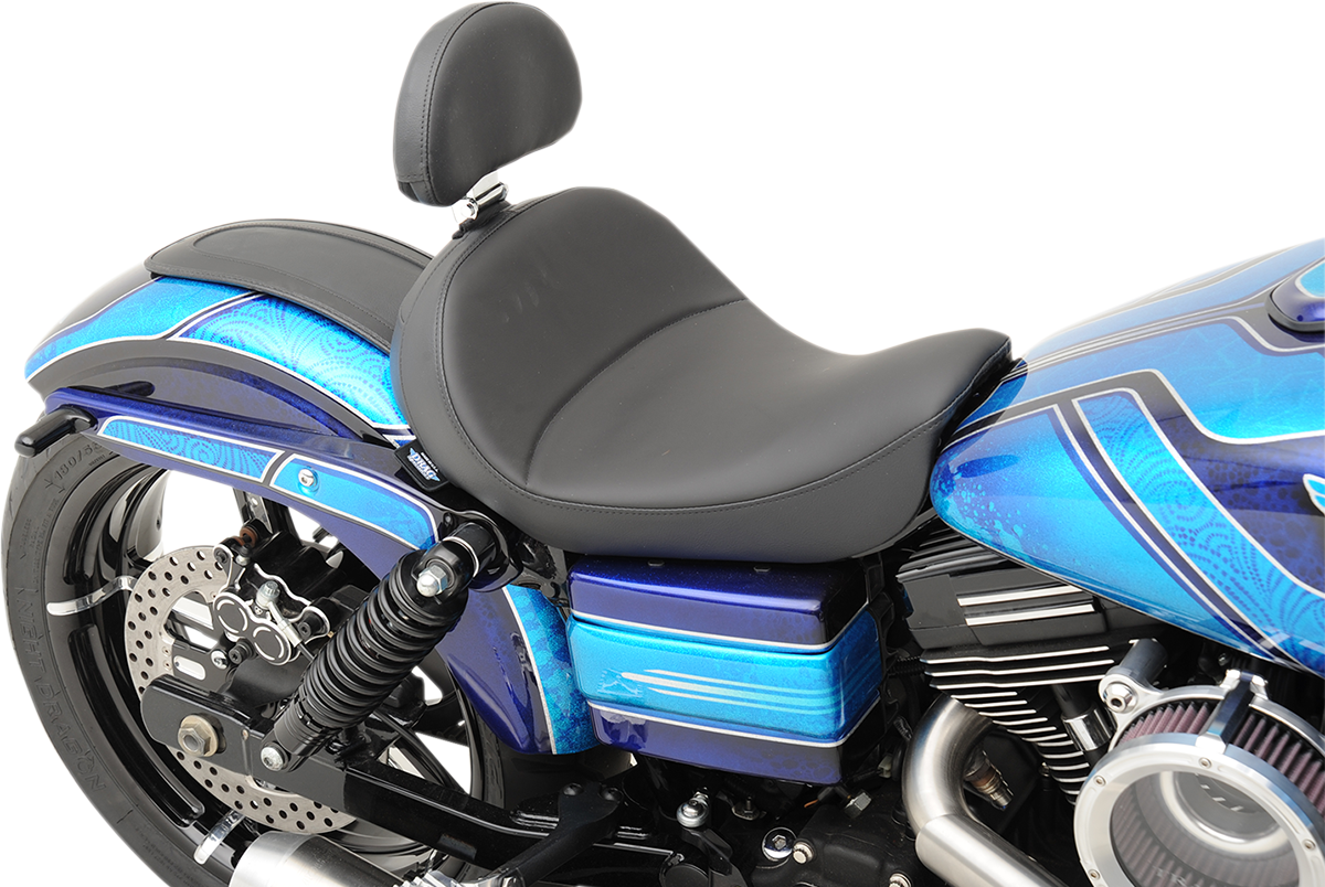 Drag Specialties Seats Solo Seat - Mild Stitched - Driver's Backrest - FXD/FLD '06-'17