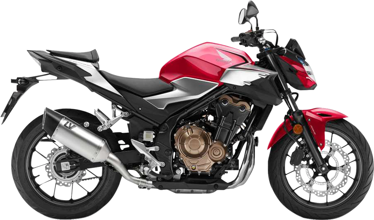 LeoVince LV-14 R Slip-On Muffler - Stainless Steel - CB/CBR 500 F/R/X