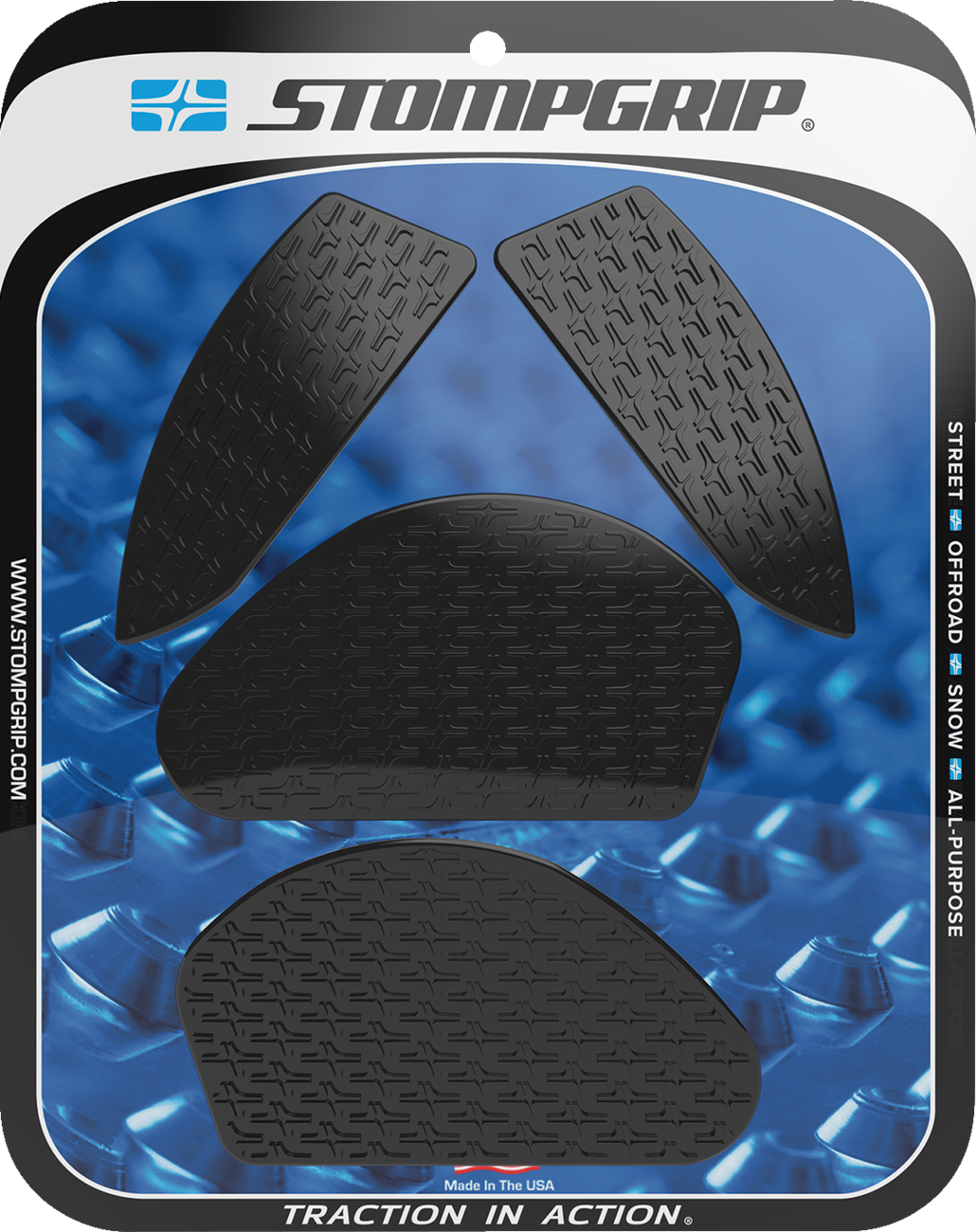 StompGrip Tank Grips - Icon - Black - Yamaha - MT '20-'25