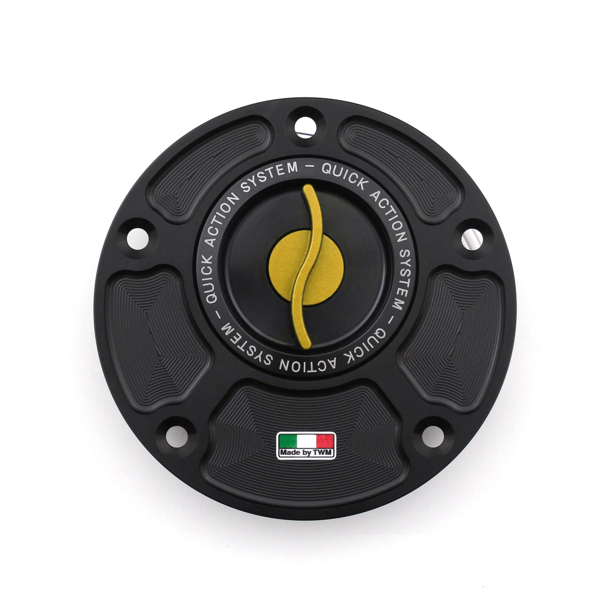 TWM CNC Aluminum Gas Cap / Fuel Cap with Gold Center Cap for MV Agusta Motorcycles