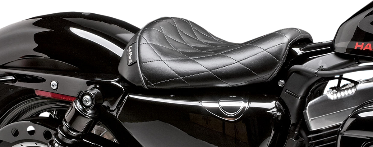 Le Pera Bare Bones Solo Seat - Diamond Stitch - Black - XL '04-'22