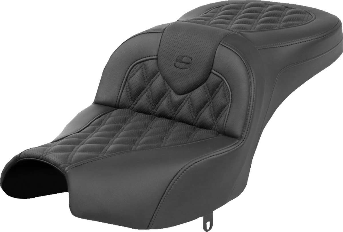 Saddlemen Roadsofa™ Seat - Without Backrest - Black - Lattice Stitch - Indian Pursuit '22-'24