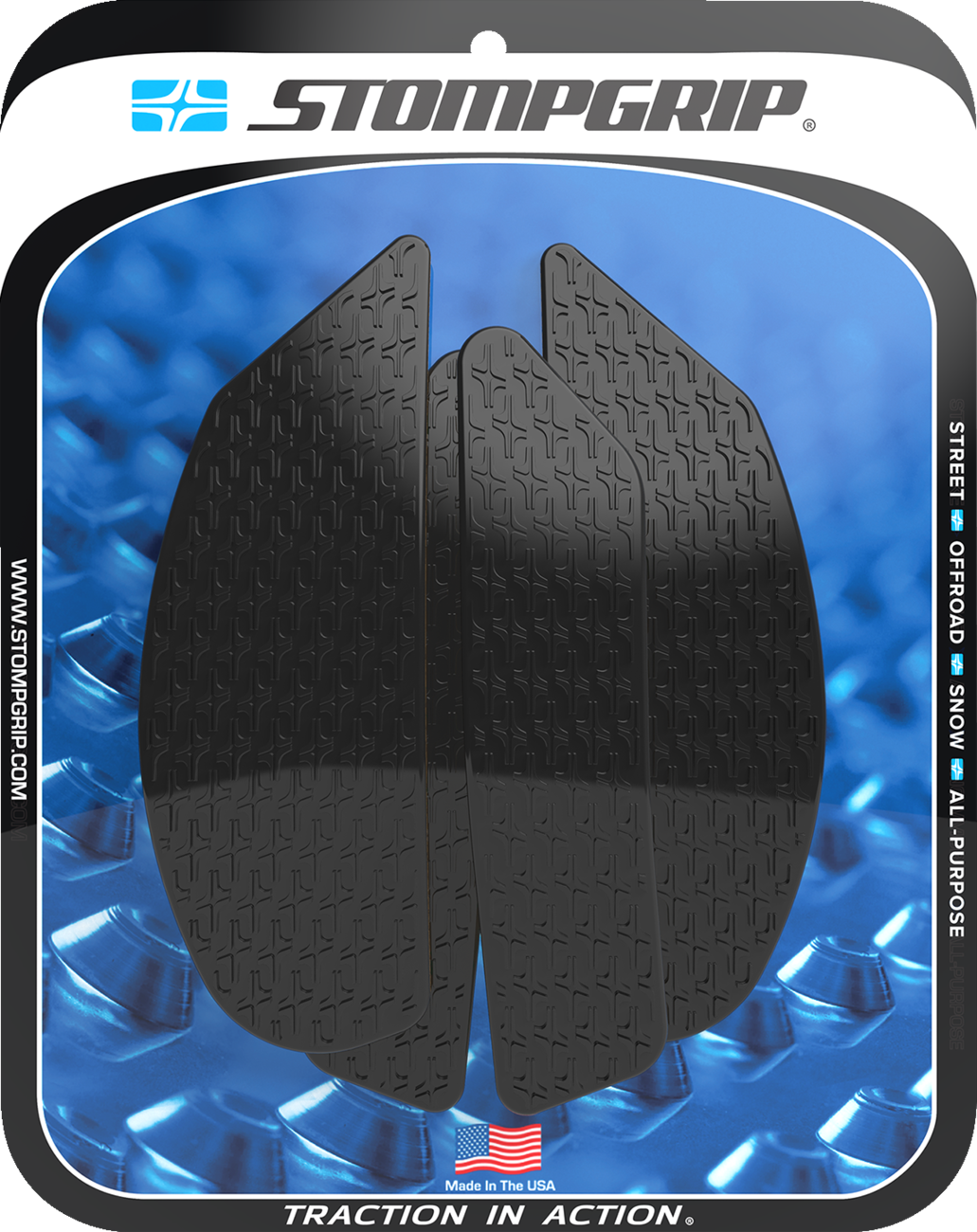 StompGrip Tank Grips - Icon - Black - Yamaha - MT '22-'25