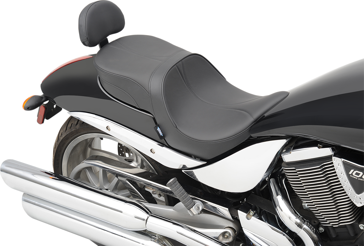 Drag Specialties Seats Low-Profile Touring Seat - Black - Passenger Backrest - Victory Hammer '05-'17