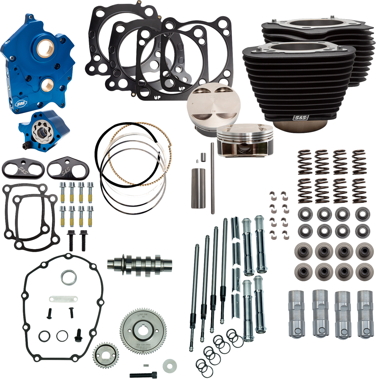 S&S Cycle Power Pack - 4.500" Stroke - Oil Cooled - Black W/O Highlights - M8