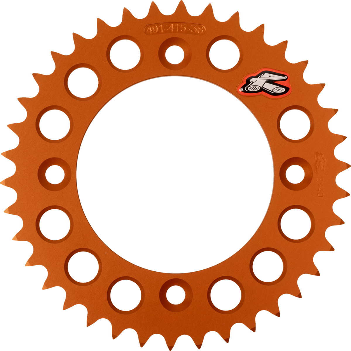 Renthal Rear Sprocket - Aluminum - 38 Tooth - Orange - Gas Gas/Husqvarna/KTM