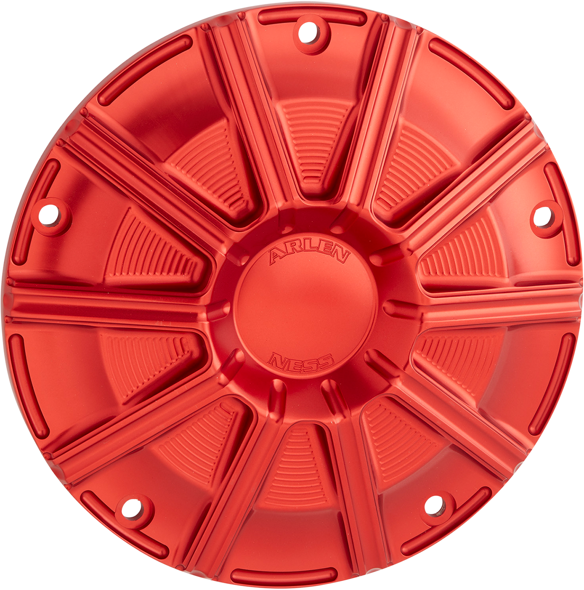 Arlen NESS 10-Gauge Derby Cover - Red - Touring/Trike