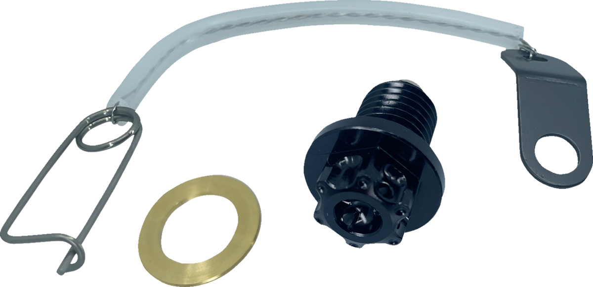 PSR Magnetic Drain Plug - M12 X 1.50 X 21 MM - Black - Honda - Kawasaki - Suzuki
