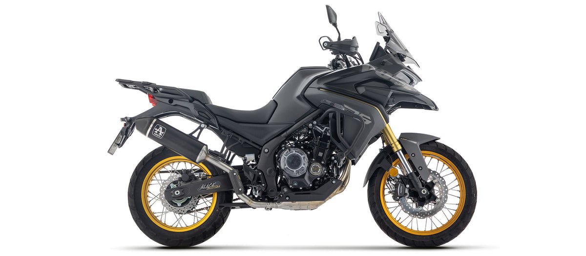 72666AKN Indy Race Aluminium Dark Slip On With Carbon End Cap