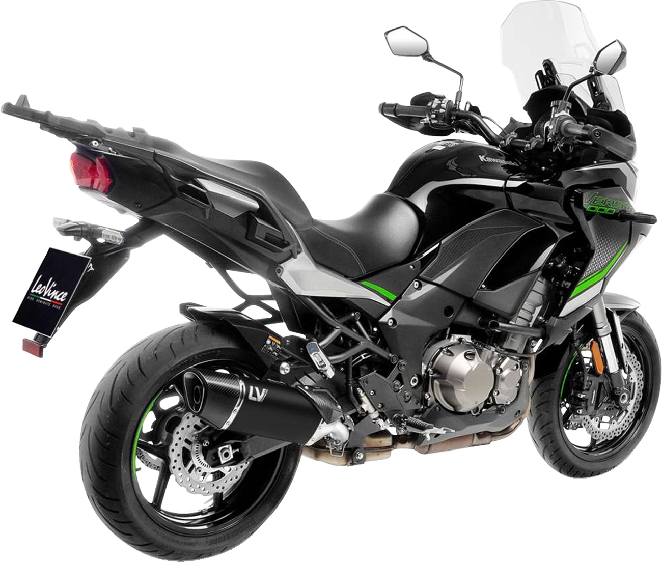 LeoVince LV-14 R Slip-On Muffler - Black - Kawasaki Versys 1000