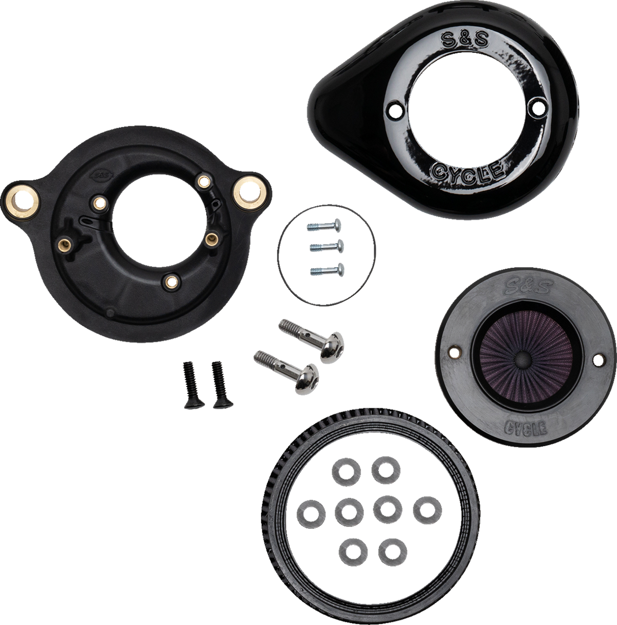 S&amp;S Cycle Air Stinger Stealth Air Cleaner Kit - Black