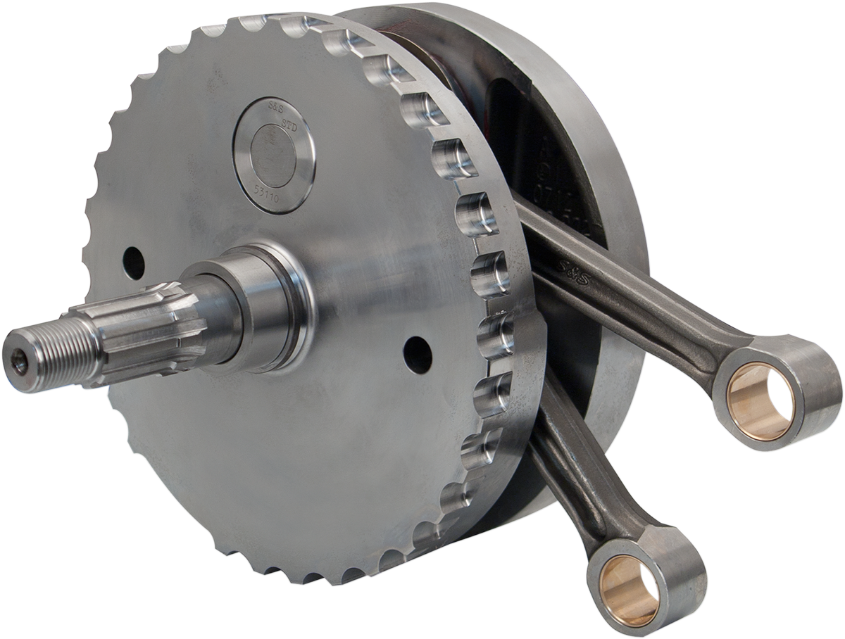 S&amp;S Cycle Flywheel Assembly - 4.00" - With Sprocket Bearing Race - 88"/95"/100" Twin Cam "B" '03-'06