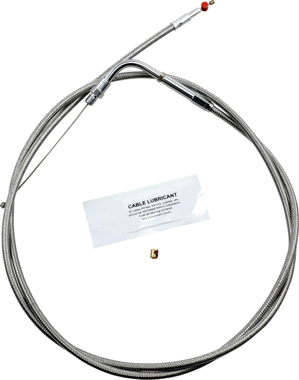 Barnett Stainless Steel Throttle Cable - +12" - '90-'95 Touring