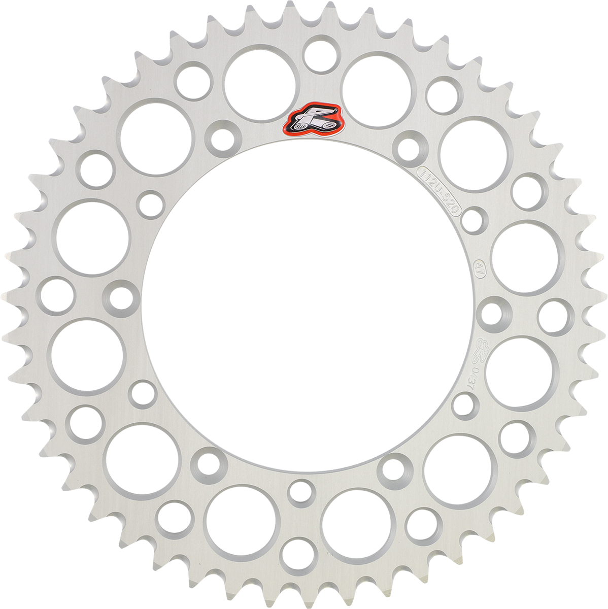 Renthal Rear Sprocket - Aluminum - 47 Tooth - Silver - Kawasaki/Suzuki