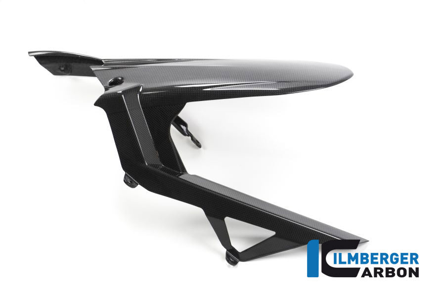 Ilmberger Carbon Rear Hugger Including Upper Chain Guard Ducati MTS 1200 2016 Enduro - Gloss