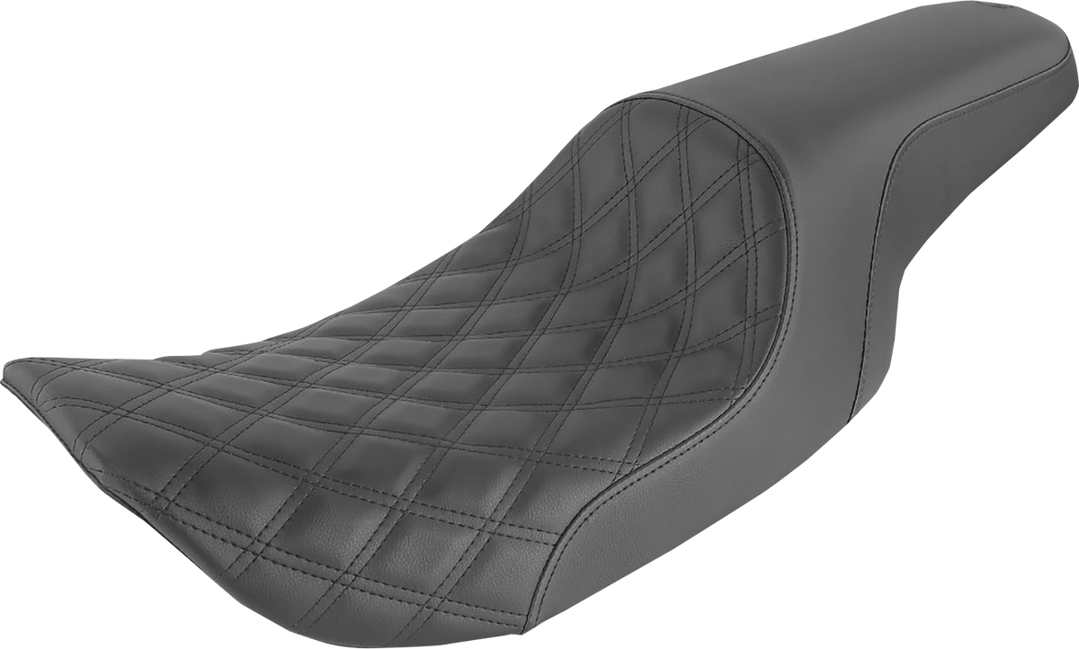 Saddlemen Profiler Seat - Front Lattice/Rear Smooth - Black - FLHR/X '97-'07