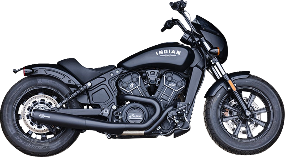 S&amp;S Cycle 2-Into-1 Grand National Exhaust System - Black - Race Only