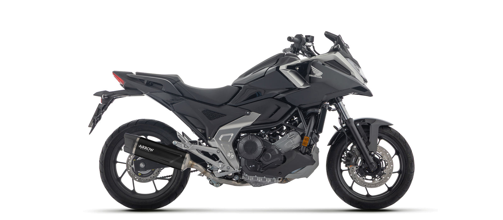 Arrow 71997AKN Indy Race Evo Aluminium Dark Slip On With Carbon End Cap