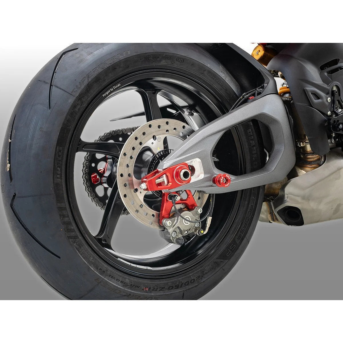 Ducabike DBK CNC Chain Adjuster And Caliper Bracket Ducati Streetfighter V4 V4S
