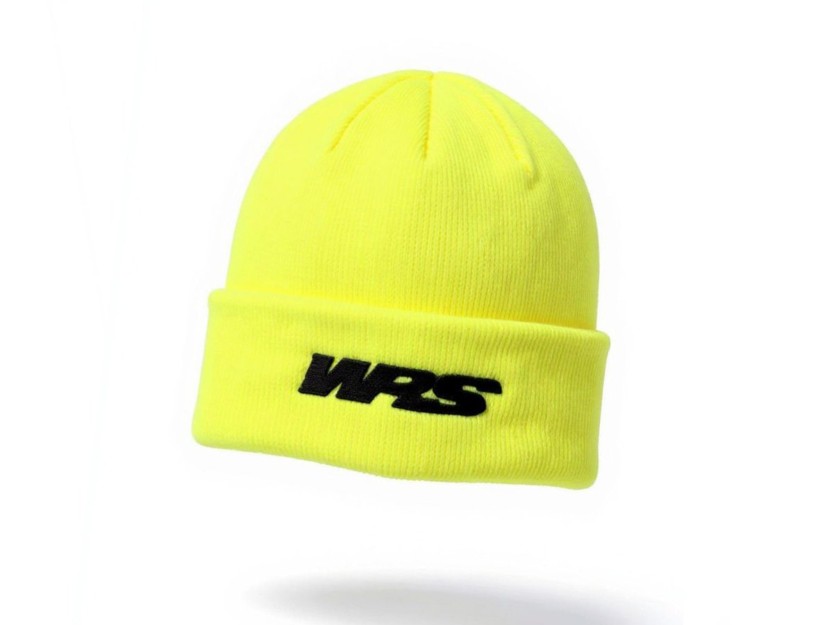 WRS Original Fluo Yellow Winter Hat With Embroidered Logo