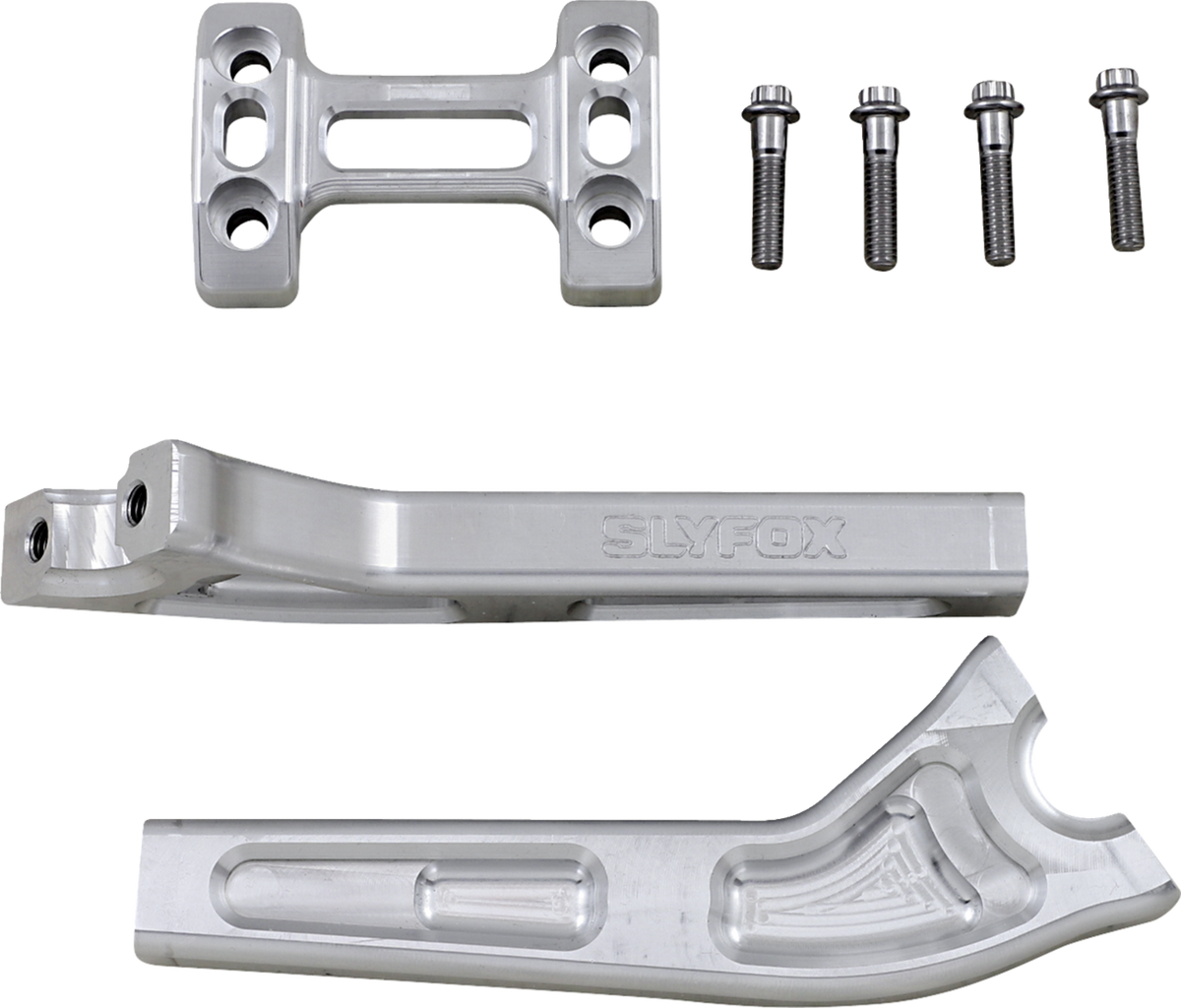 Slyfox Handlebar Riser Kit - Pullback - 1" Clamping - 8" Rise - Raw