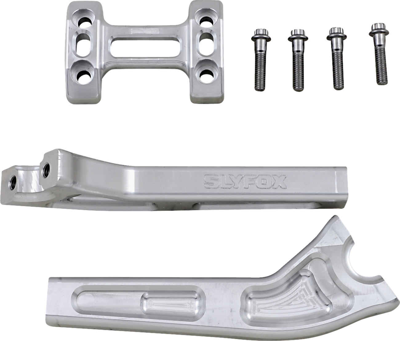 Slyfox Handlebar Riser Kit - Pullback - 1" Clamping - 8" Rise - Raw