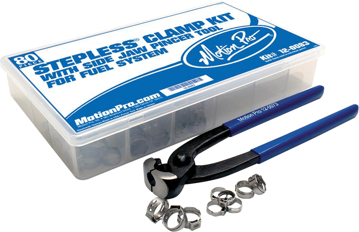 Motion Pro Ear Clamps With Pincher Tool - Fuel Line - Stepless - Assortment