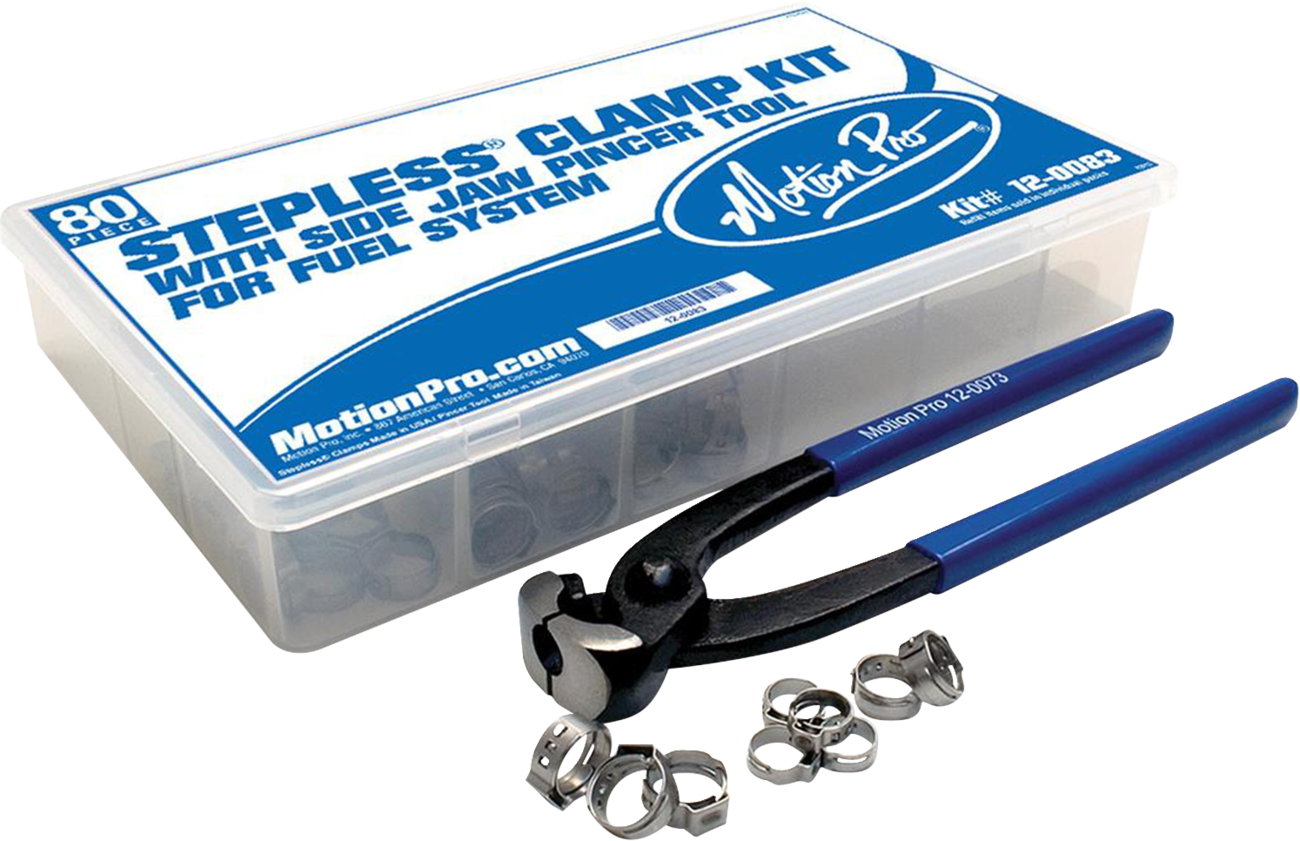 Motion Pro Ear Clamps With Pincher Tool - Fuel Line - Stepless - Assortment