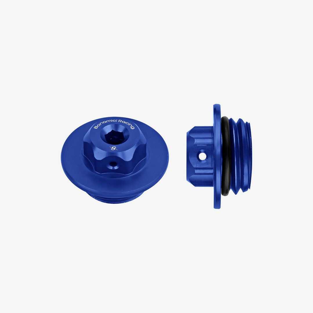 Bonamici Racing Oil Cap - M27x3 - Blue