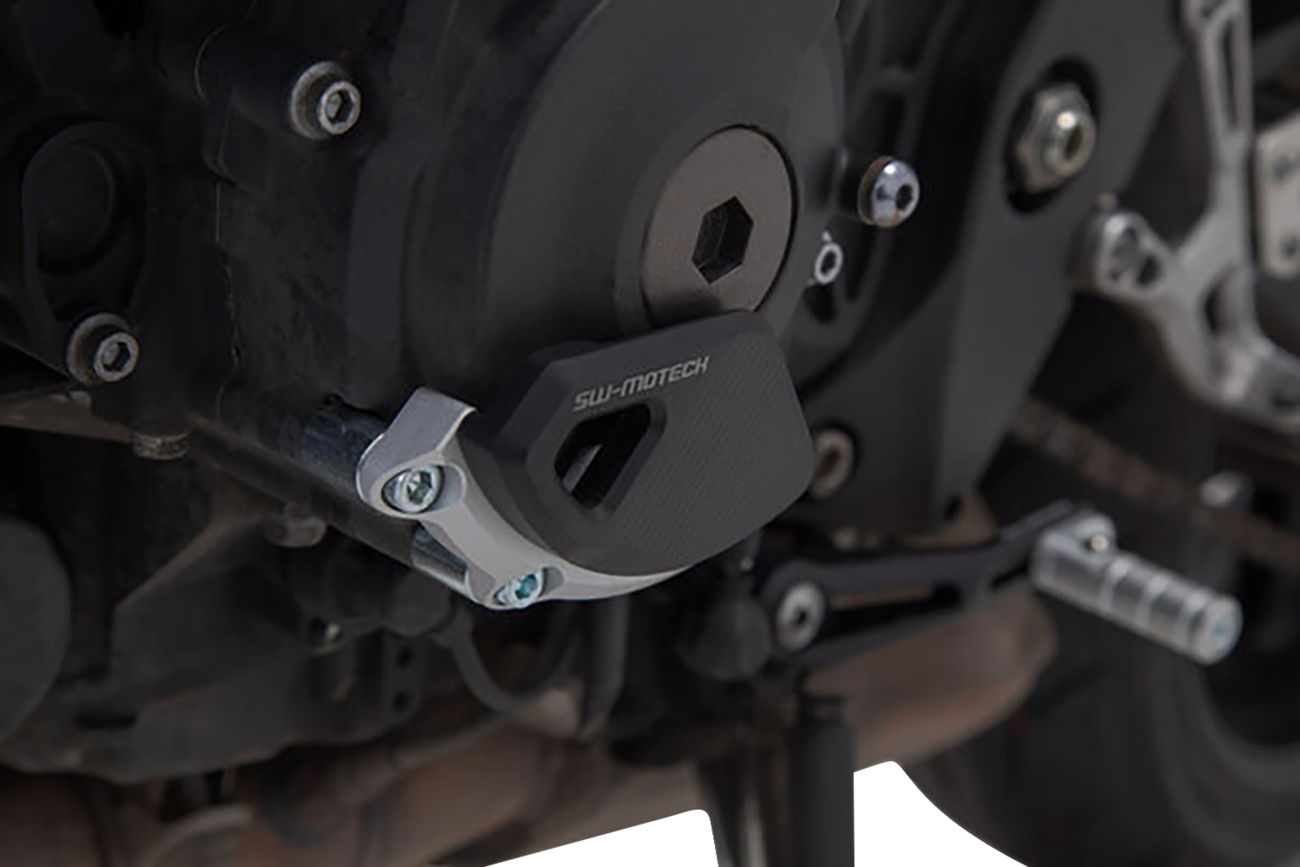 SW-Motech Engine Case Protector - Black/Silver - Yamaha - MT-