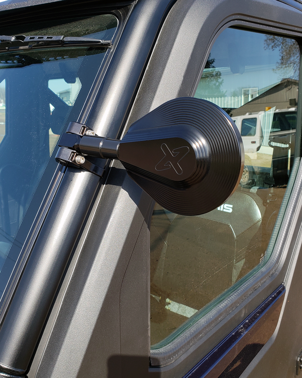 Klock Werks Mirror - Side View - Round - Black - Right - Kit
