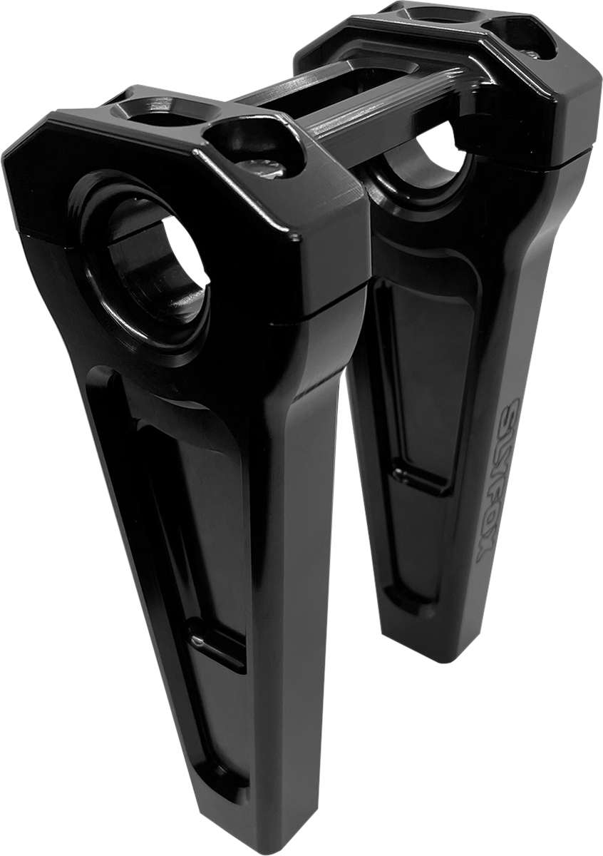 Slyfox Handlebar Riser Kit - Straight - 1" Clamping - 6" Rise - Black