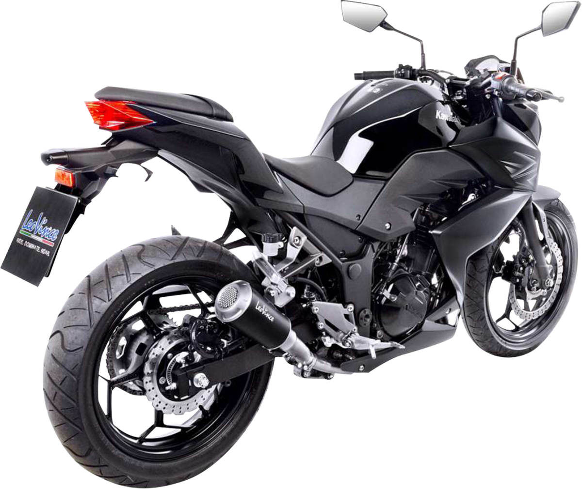 LeoVince LV-10 Slip-On Muffler - Black Stainless Steel - Ninja 300