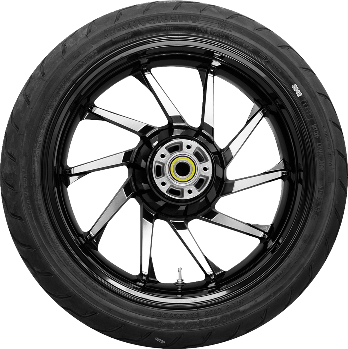Coastal Moto Hurricane Rear Wheel - Black Cut (18") | Dunlop Tire (180/55b18)