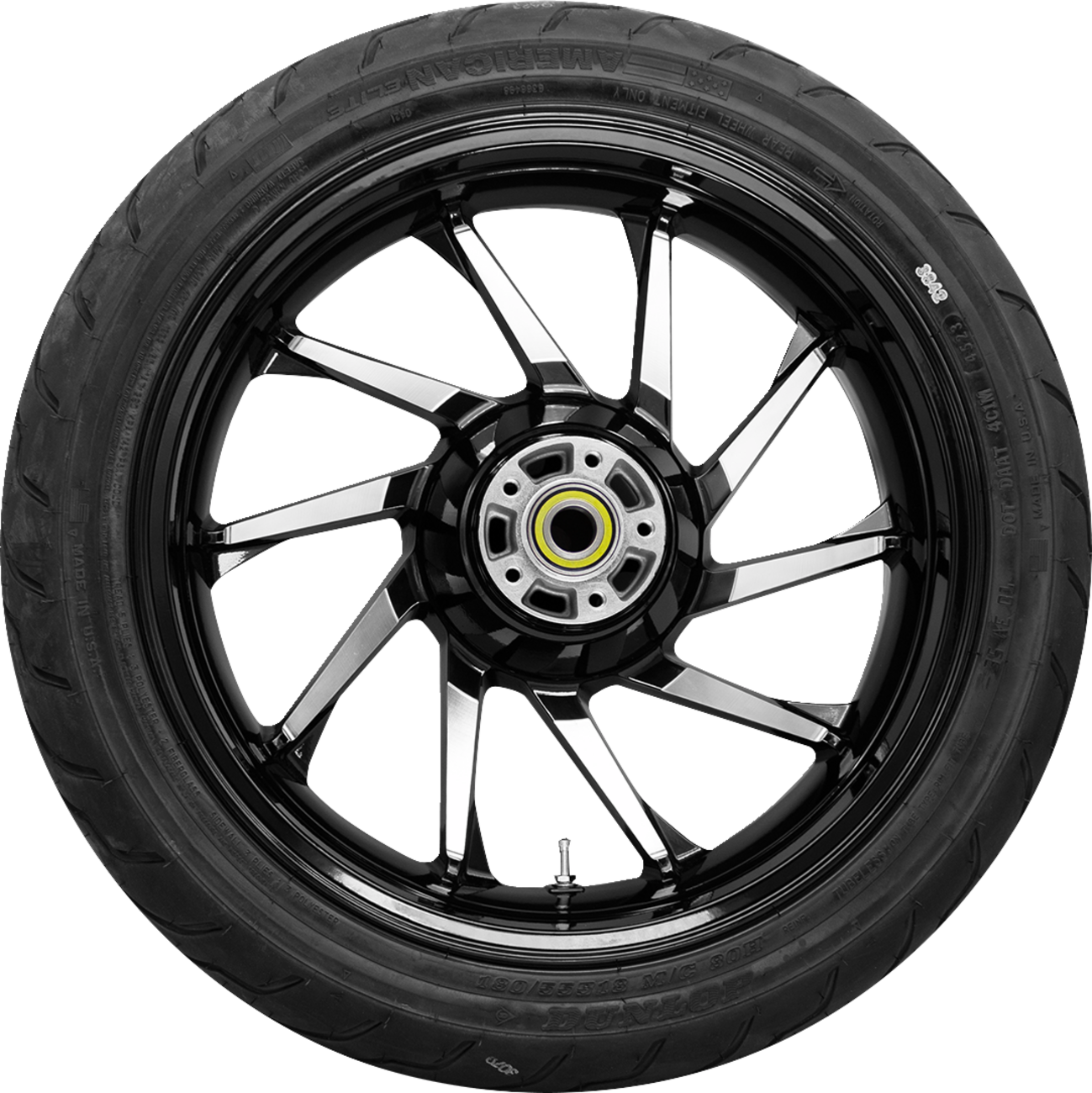 Coastal Moto Hurricane Rear Wheel - Black Cut (18") | Dunlop Tire (180/55b18)