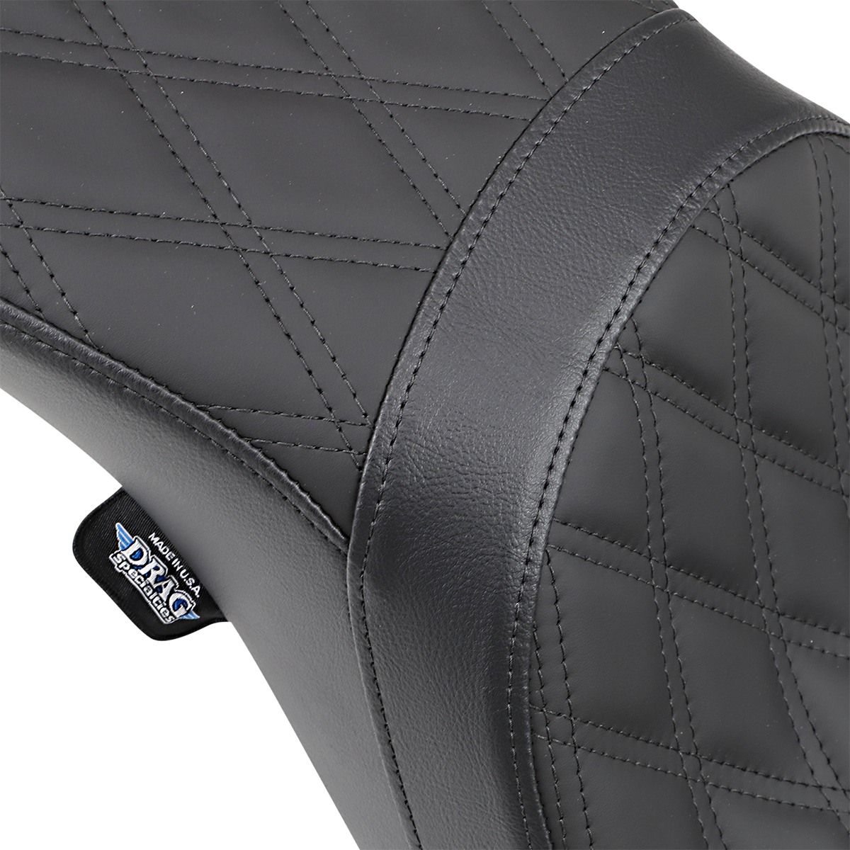 Drag Specialties Seats Predator 2-Up Seat - Double Diamond - Black - FX/FL '06-'17