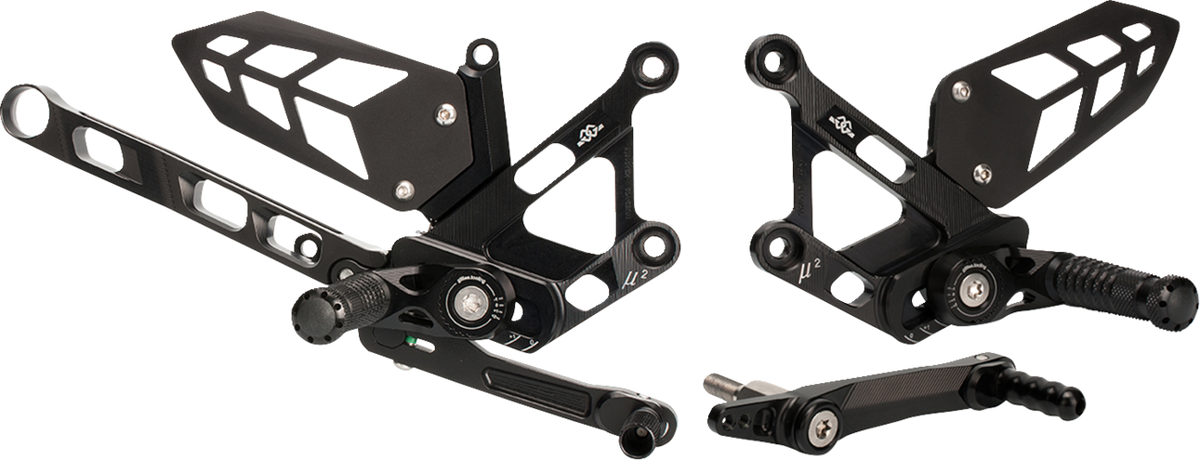 Gilles Tooling MUE2 Rearset - Black - Yamaha