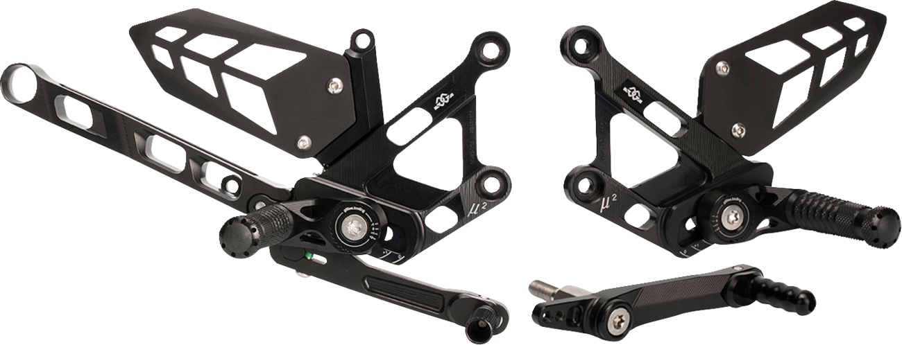 Gilles Tooling MUE2 Rearset - Black - Yamaha