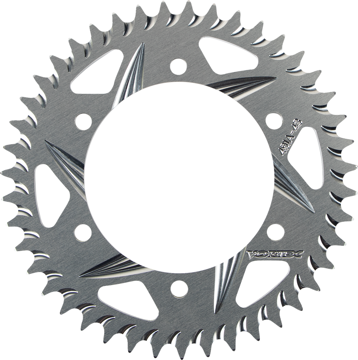Vortex Aluminum Sprocket - Silver - Rear - 43 Tooth