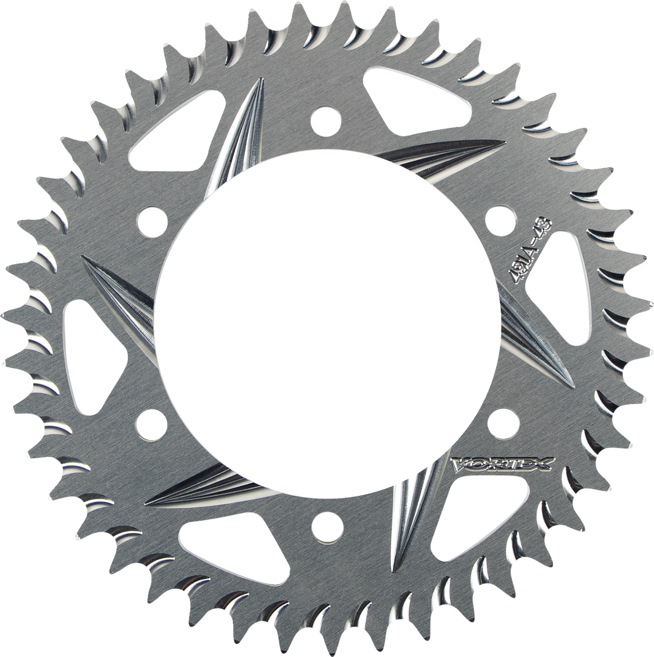 Vortex Aluminum Sprocket - Silver - Rear - 43 Tooth