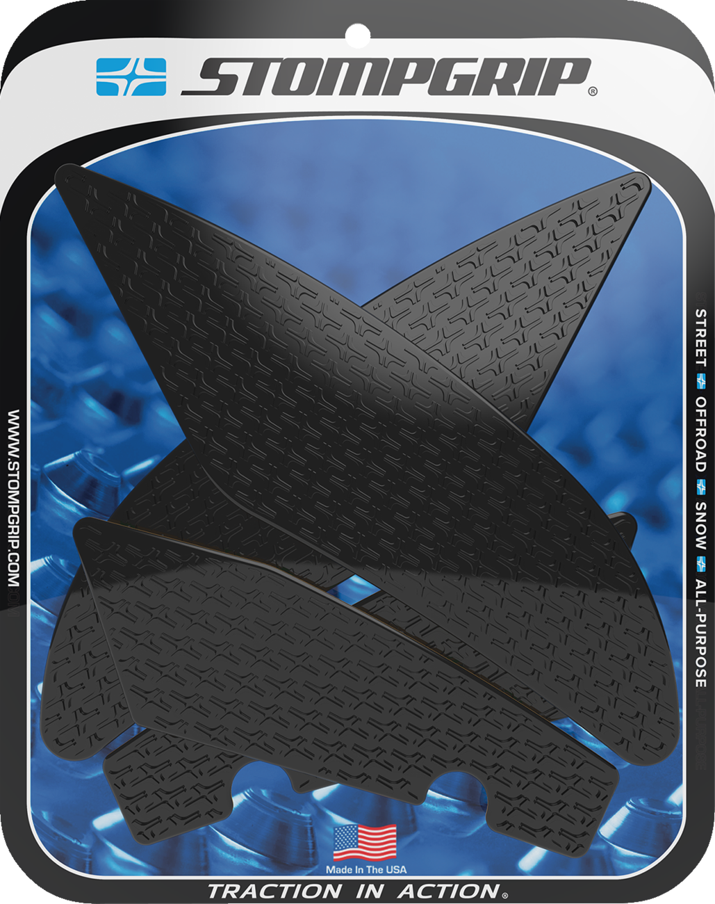 StompGrip Tank Grips - Icon - Black - Yamaha - YZF
