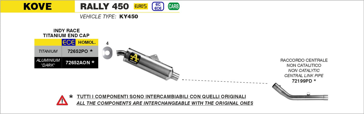 Arrow 72199PD Non Catalized Mid-Pipe