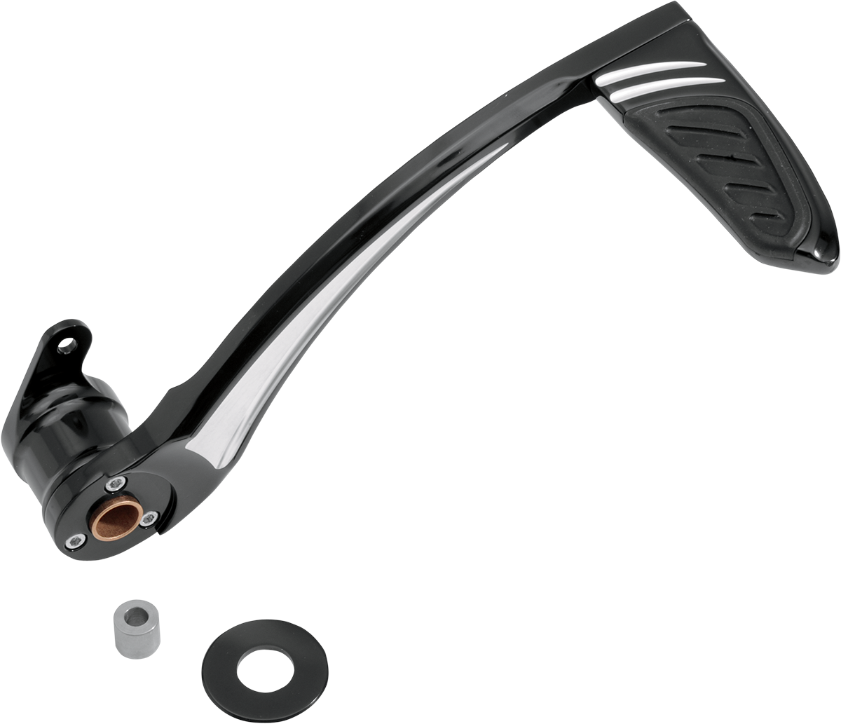 Performance Machine (PM) Rear Brake Lever - Black/Chrome - FLH/FLT '97-'07