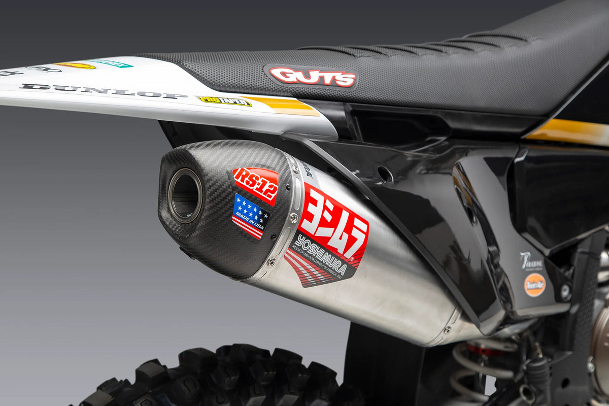 Yoshimura KTM 250/350sx-F / Husqvarna FC250/350 22-26 RS-12 Stainless Full Exhaust, W/ Aluminum Muffler