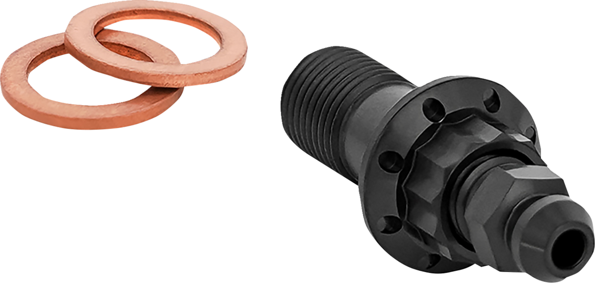 Arlen NESS Banjo Bolt With Bleeder - 10 MM - Black