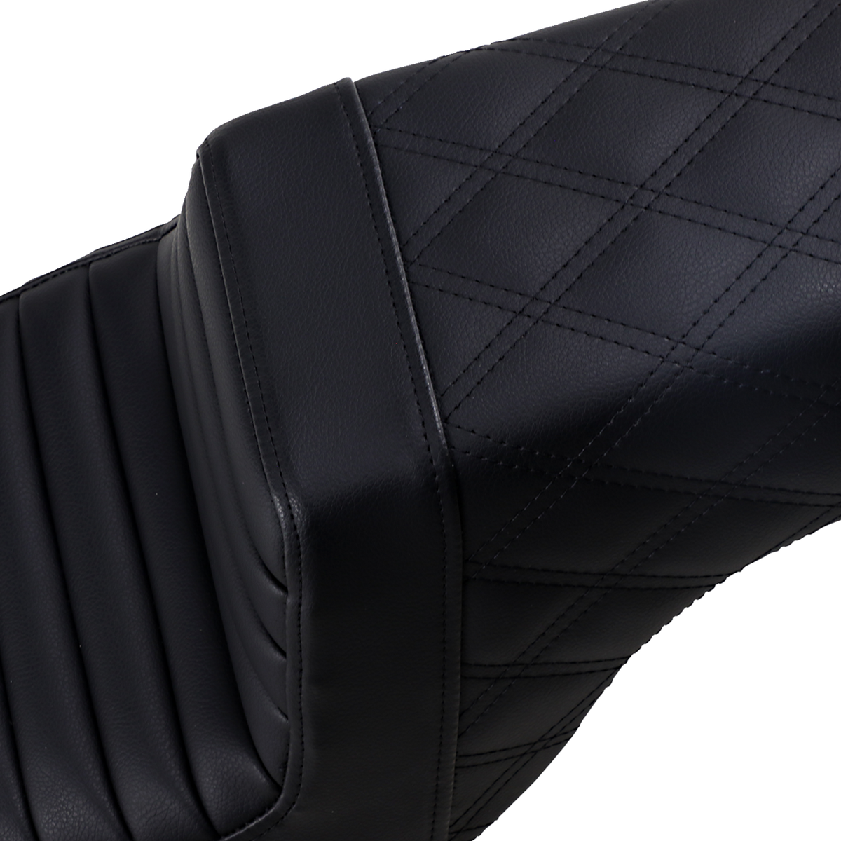 Saddlemen Step-Up Seat - Front Tuck-N-Roll/Rear Lattice Stitch - Black
