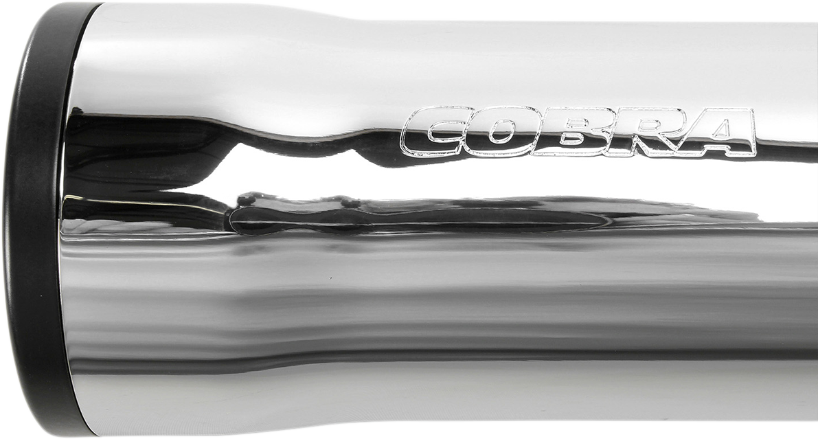 Cobra Slip-On Mufflers With Race Pro Tips - 3" - Chrome - '00-'06 FLSTF/FXSTD