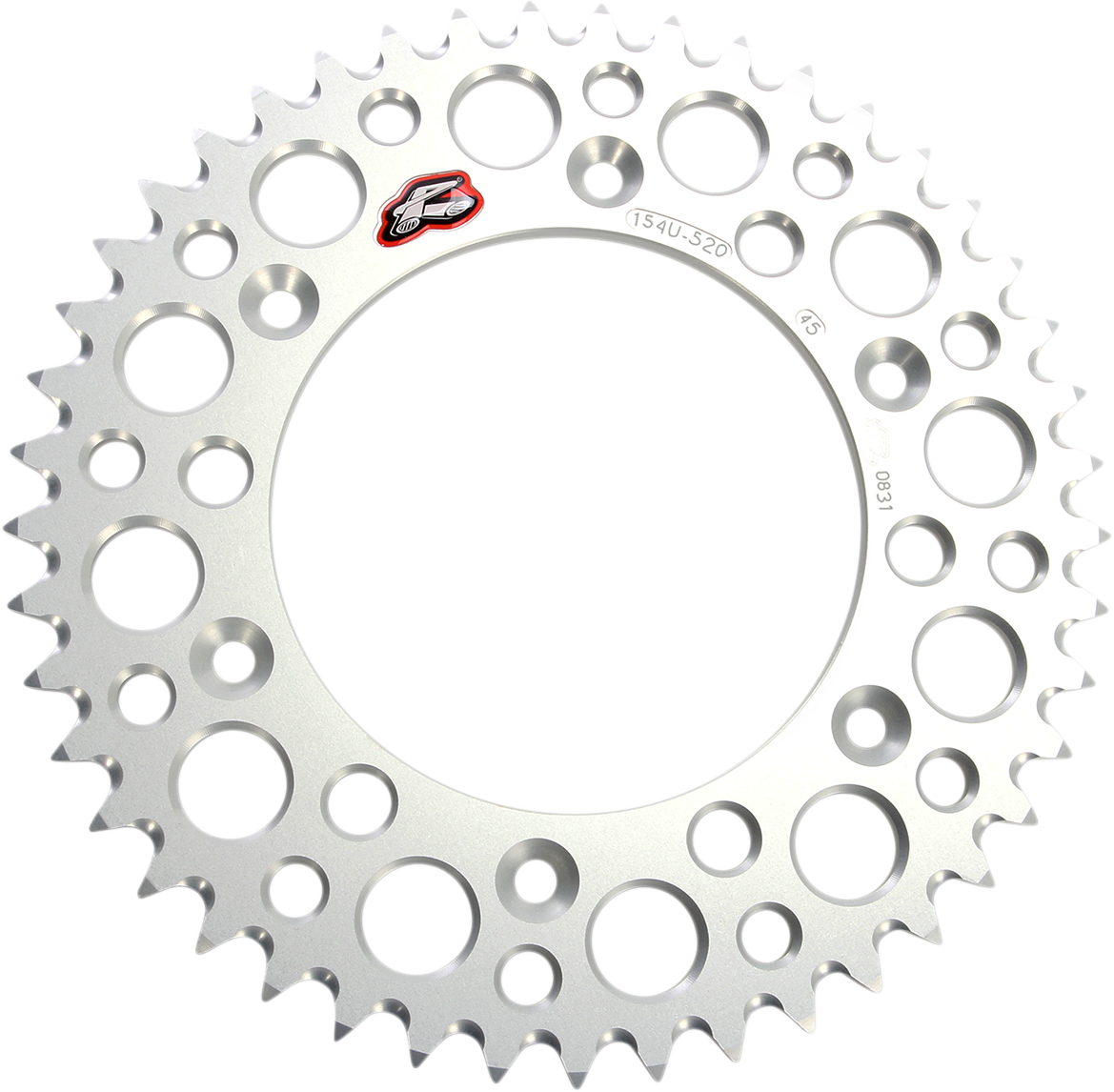 Renthal Rear Sprocket - Aluminum - 45 Tooth - Silver - Honda