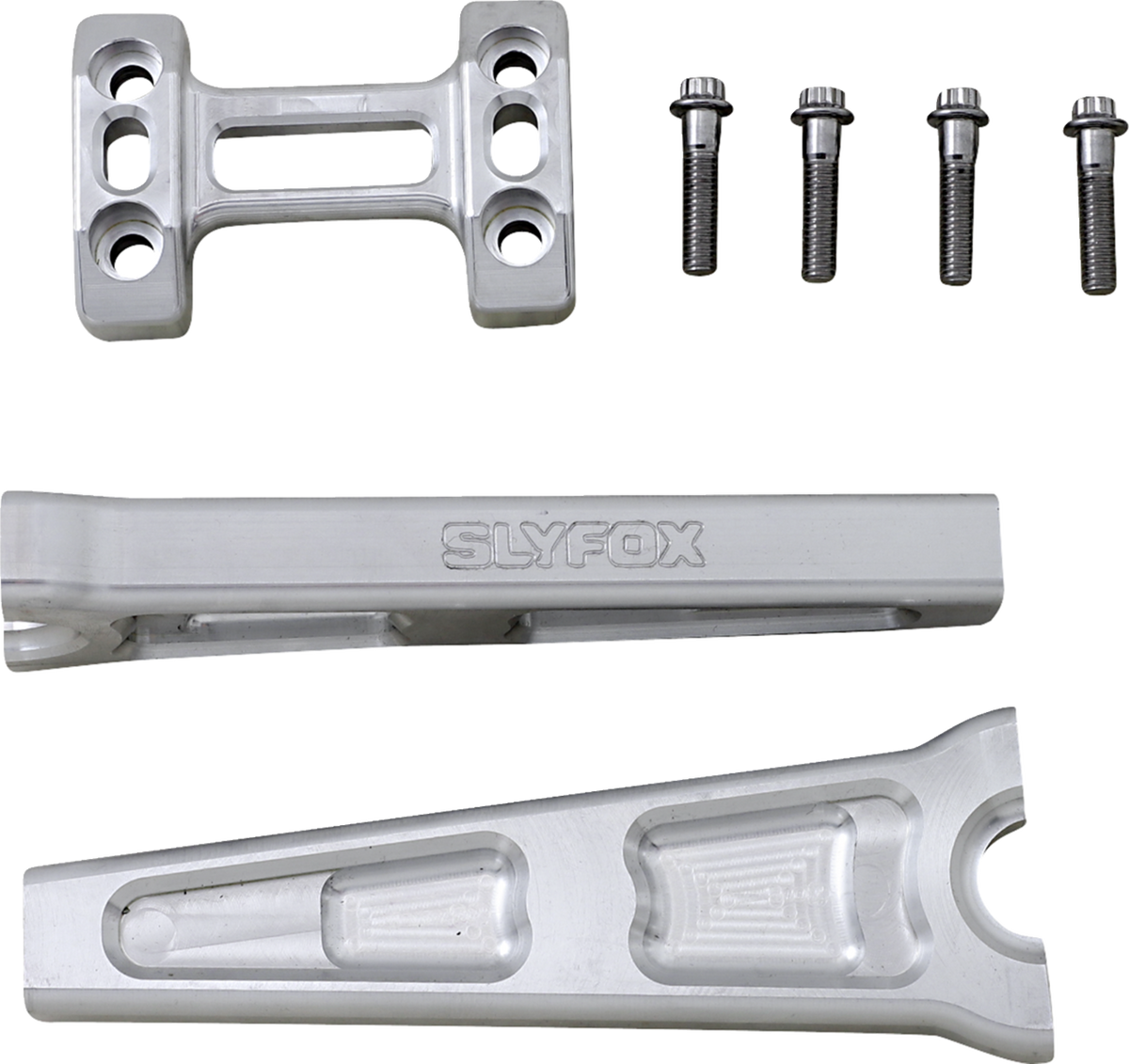 Slyfox Handlebar Riser Kit - Straight - 1" Clamping - 8" Rise - Raw