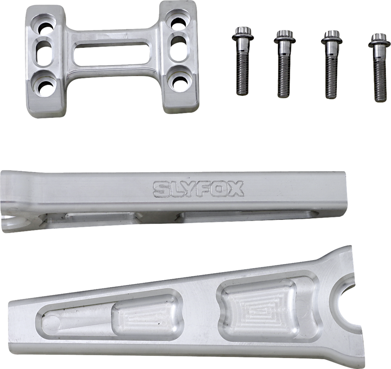 Slyfox Handlebar Riser Kit - Straight - 1" Clamping - 8" Rise - Raw